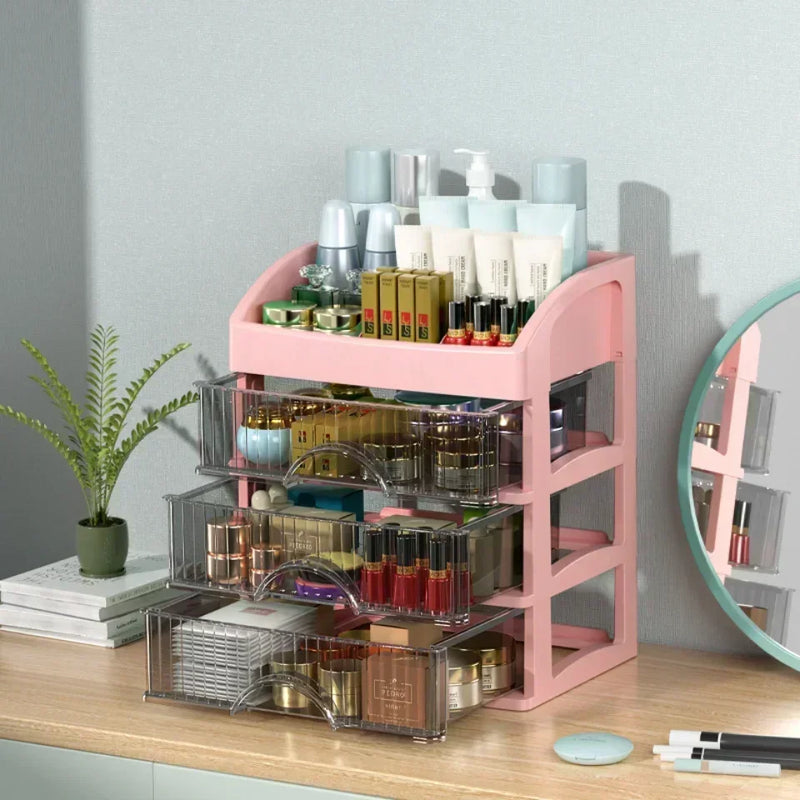 2025 Drawer style Storage Box Transparent Jewelry and Skincare Storage Box Large Capacity Desktop Items Dustproof