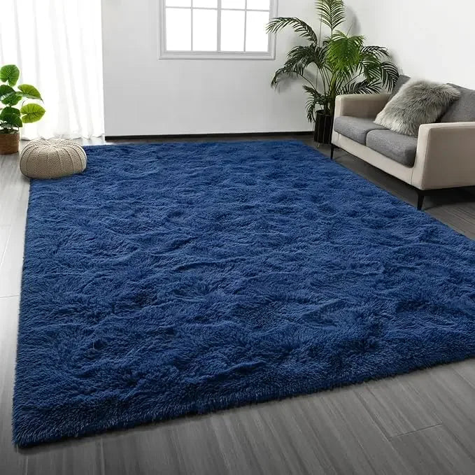 Large Shag Area Rugs 6 x 9, Tie-Dyed Plush Fuzzy Rugs for Living Room, Ultra Soft Fluffy Furry Rugs for Bedroom
