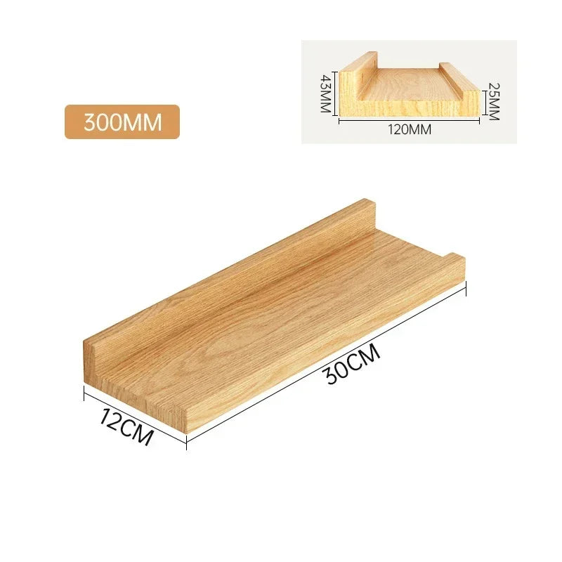 Wood Display Stand Wall-mounted Doll Display Stand Bathroom Floating Shelves Organizer Creative Bookshelf Living Room Decoration