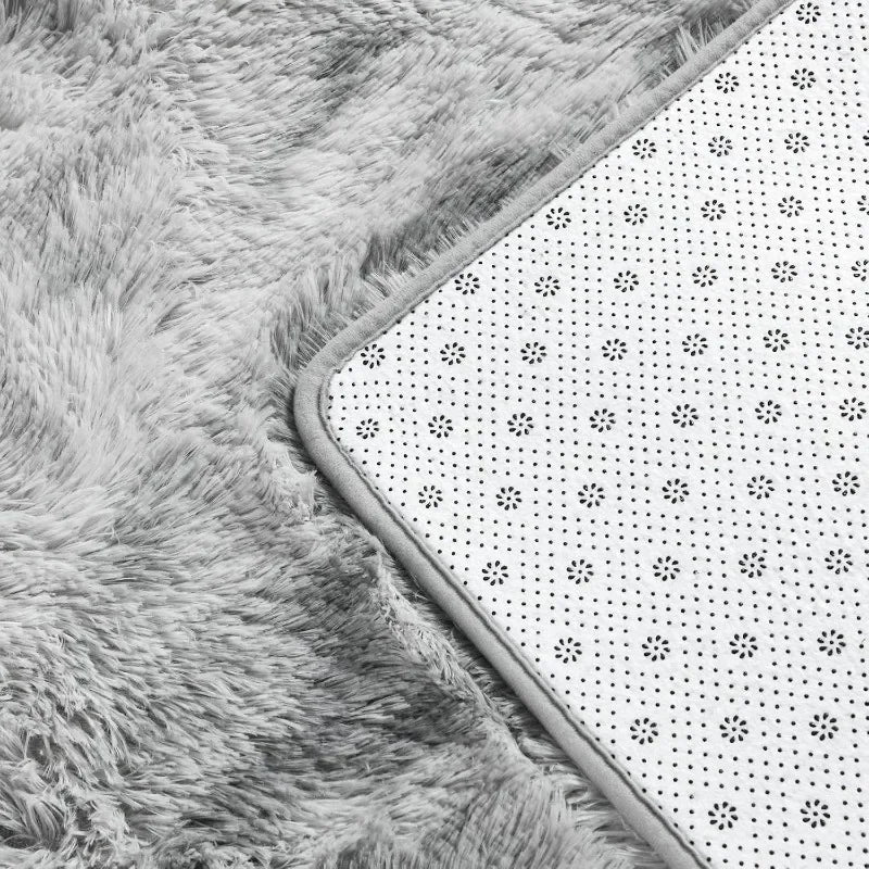 Large Shag Area Rugs 6 x 9, Tie-Dyed Plush Fuzzy Rugs for Living Room, Ultra Soft Fluffy Furry Rugs for Bedroom