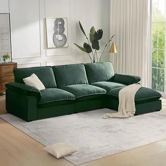 Modular Sectional Sofa Deep Seat Cloud Couch with Reversible Chaise L Shaped Couch