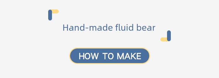 Fluid Bear Handmade DIY Keychain Fluid Rabbit Dragon Violent Bear Key Chain Small Pendant Mother's Day Event Gift