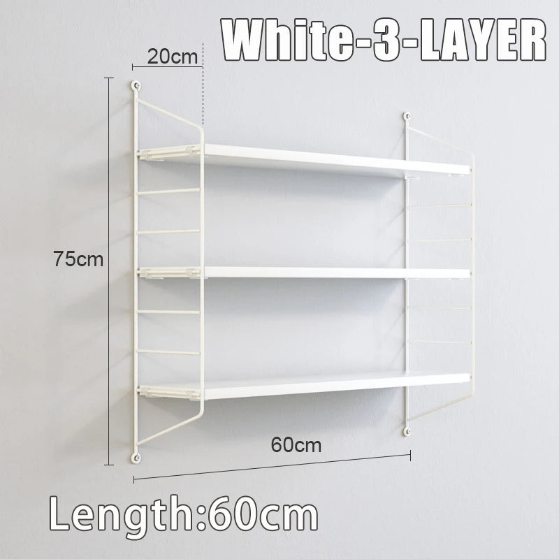 Wall Mounted Shelves Iron art Wood Hanging Book Shelf For Living Room Bedroom Storage Basket Wall Decoration Rack Doll Organizer