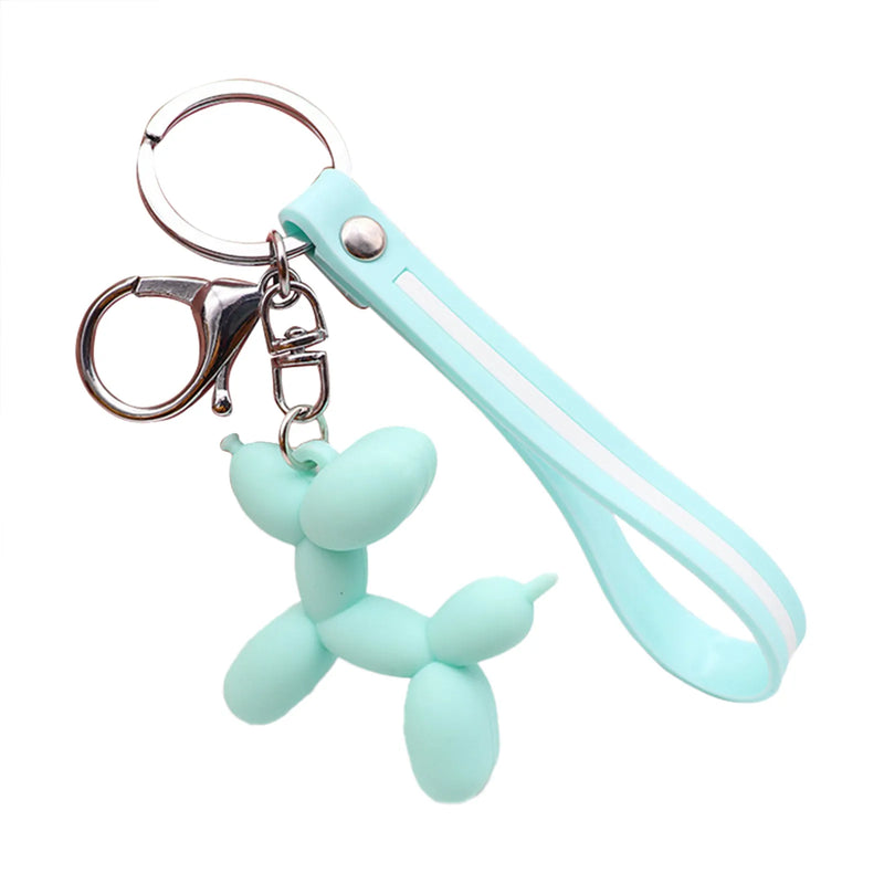 Cute Bag Purse Ornaments Creative Balloon Dog Cute Dog Keychain Custom Pvc Cartoon Keyring 3d Soft Silicone Key Chain брелки