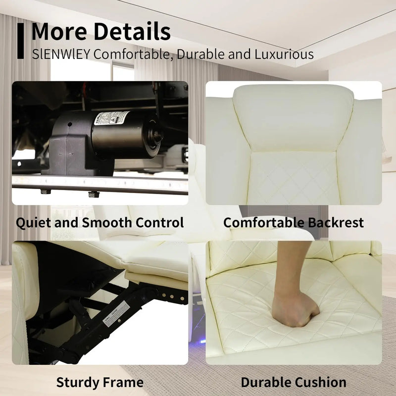 Recliner, Recliner Sofa Sectional Sofa, Air Leather Reclining Corner Sectional Sofa Set, Cup Holder, Storage Console, Sofa