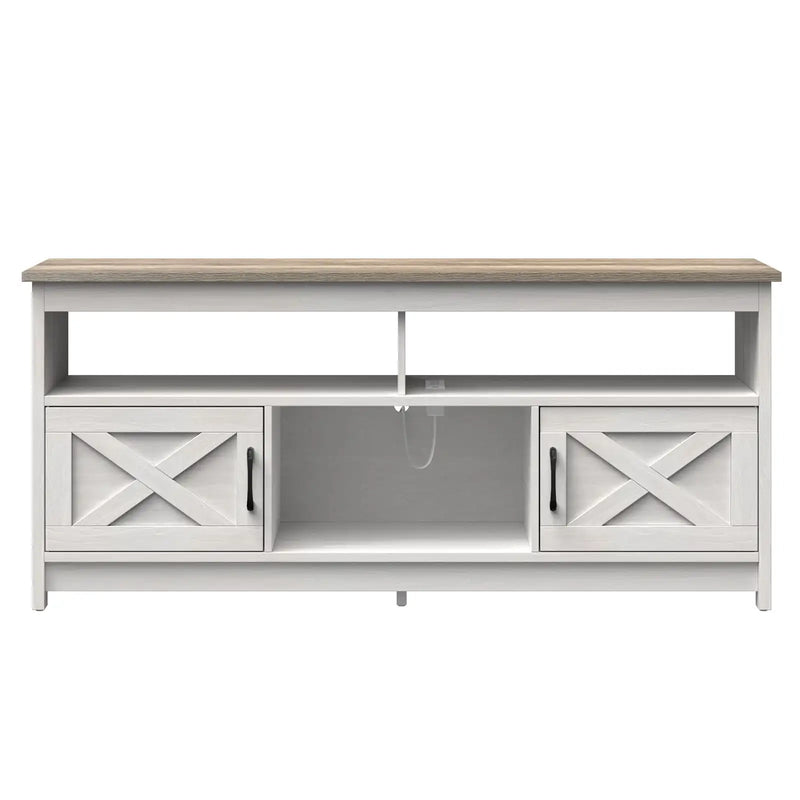 Buffet Cabinet, 59" Farmhouse Storage Sideboard with Barn Door for Home Dinning Living Room, Grey Wash NEW USA