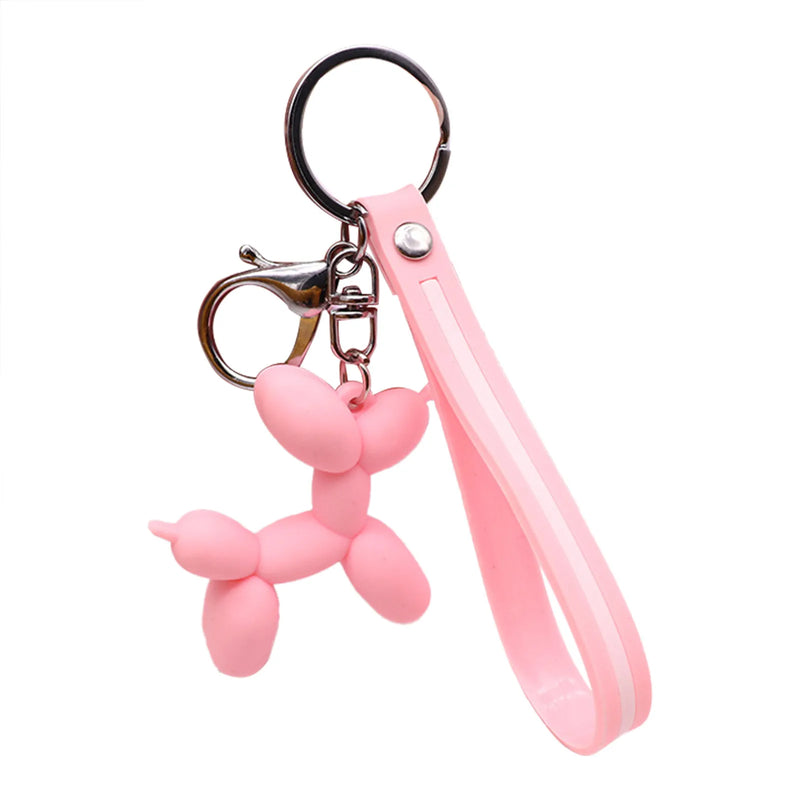 Cute Bag Purse Ornaments Creative Balloon Dog Cute Dog Keychain Custom Pvc Cartoon Keyring 3d Soft Silicone Key Chain брелки