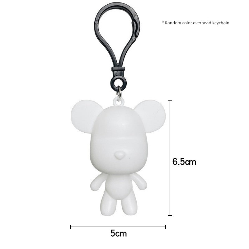 Fluid Bear Handmade DIY Keychain Fluid Rabbit Dragon Violent Bear Key Chain Small Pendant Mother's Day Event Gift