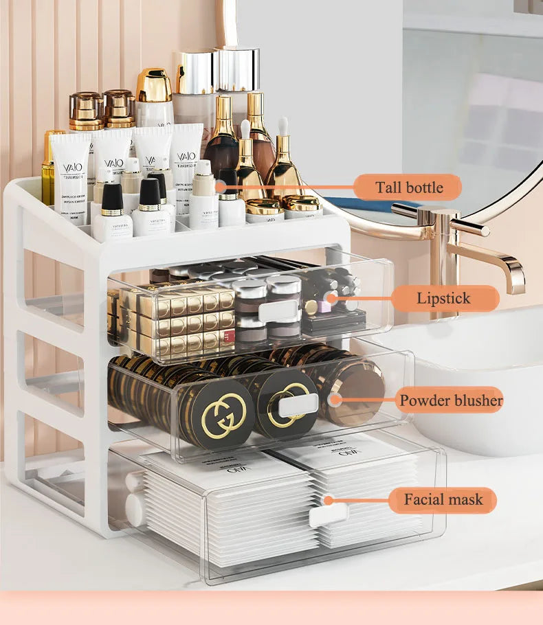 Multi-functional Makeup Organizer Cosmetic Storage Makeup Skincare, Desk or Office organization