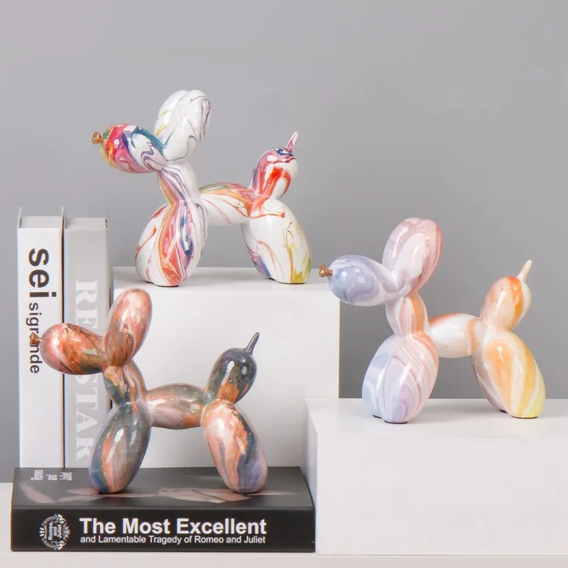 Nordic Exquisite dog Statue Living Room Office Sculpture Home Ornaments Accessories Desktop Decoration 
