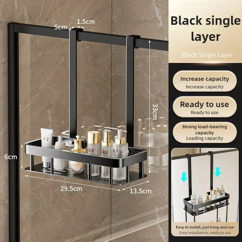 Bathroom Storage Rack Over The Door Shower Caddy Bathroom Hanging Shelf Double Layer Shower Shelf Bathroom Caddy Organizer