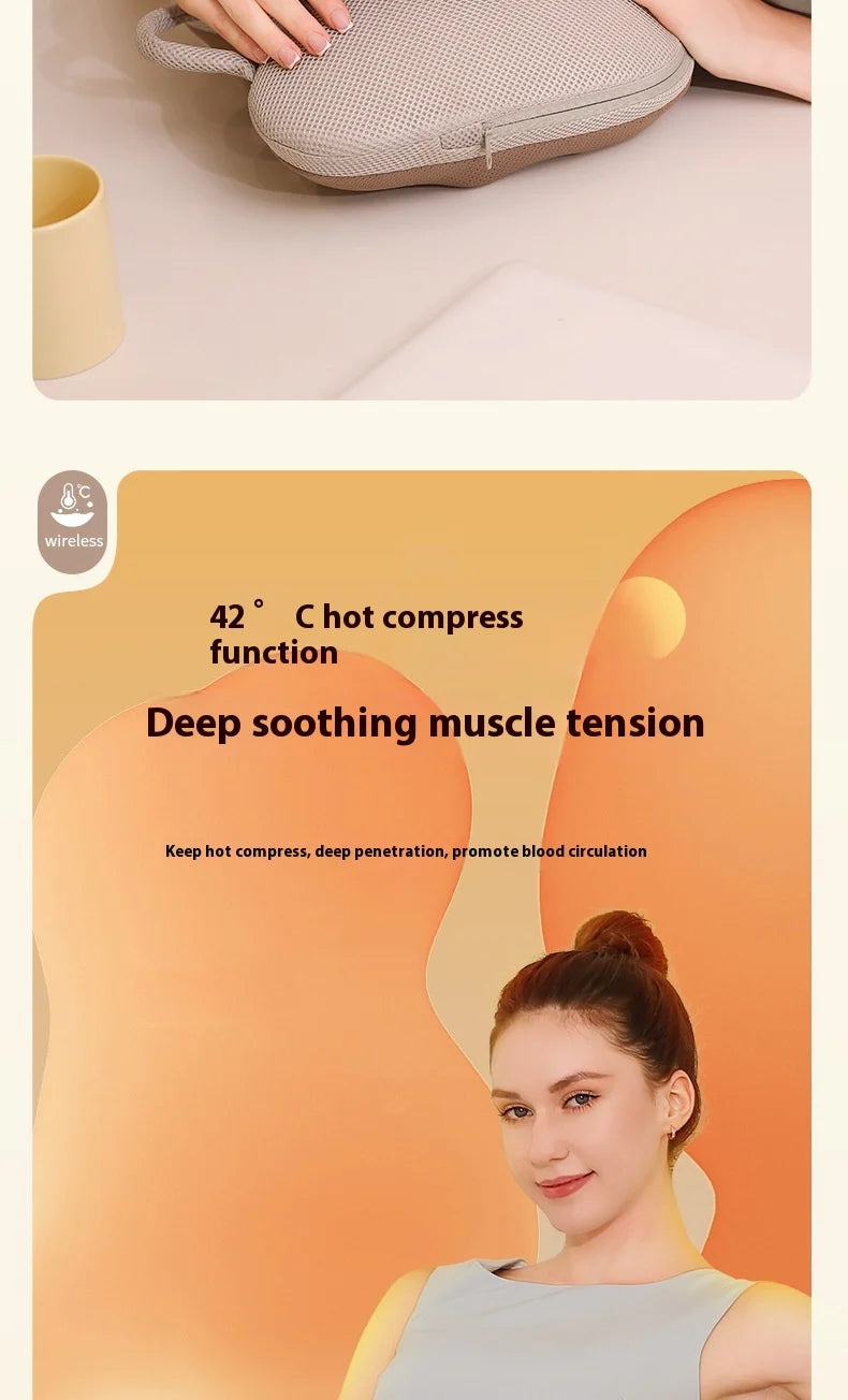 Hot Cervical Vertebra Massager Neck And Shoulder Waist And Back Legs Massage Pillow Car And Home Use Multi Functional Electric