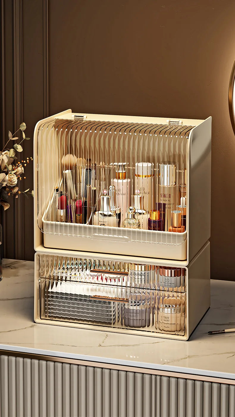 Cosmetics Storage Box Dresser Skin Care Products Shelf Lipstick Makeup Brush Desktop Large Capacity Organizing Box