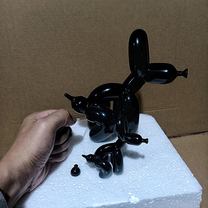 Resin balloon poop dog sculpture decoration Creative living room bedroom wine cabinet cartoon animal simple modern decorative so