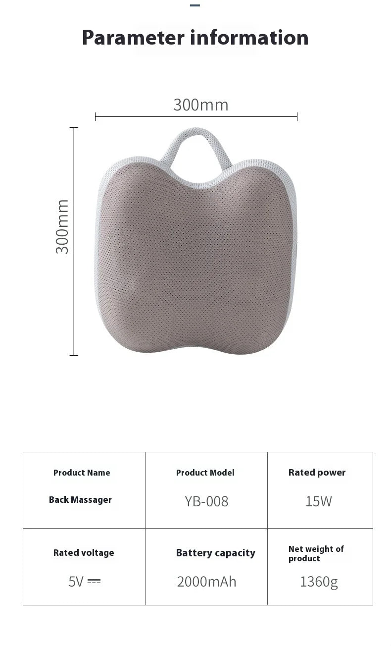 Hot Cervical Vertebra Massager Neck And Shoulder Waist And Back Legs Massage Pillow Car And Home Use Multi Functional Electric