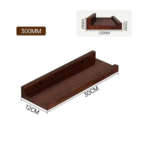 Wooden Floating Shelf Wall Mounted U-shaped Shelf Display Stand For Living Room Bathroom Kitchen Organizer Storage Rack