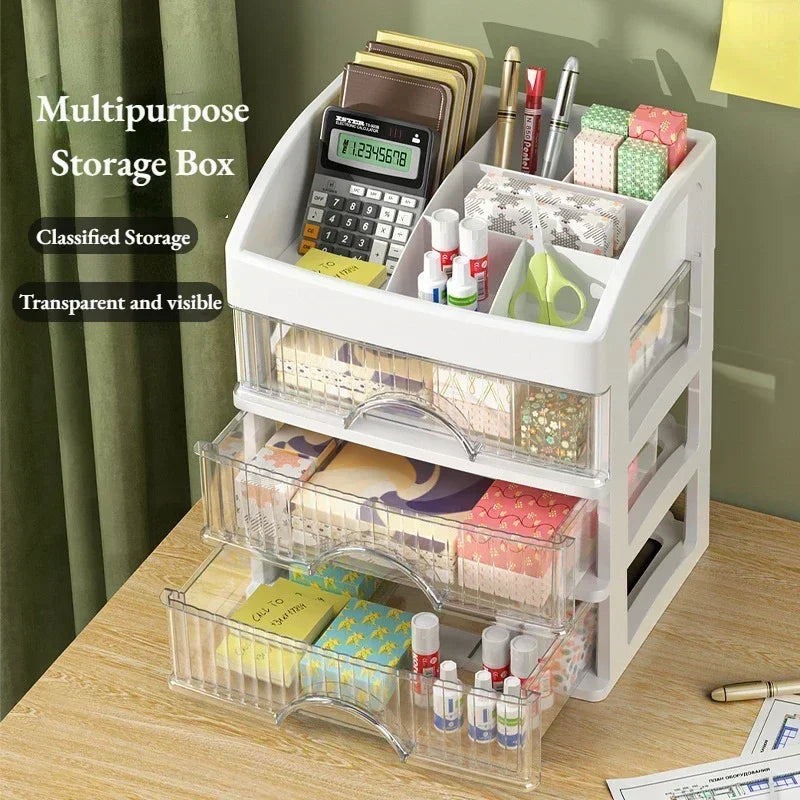 2025 Drawer style Storage Box Transparent Jewelry and Skincare Storage Box Large Capacity Desktop Items Dustproof