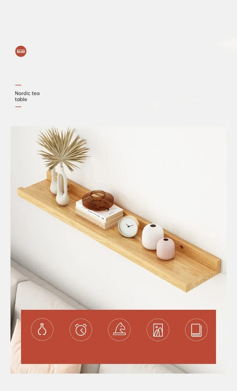 Wood Display Stand Wall-mounted Doll Display Stand Bathroom Floating Shelves Organizer Creative Bookshelf Living Room Decoration