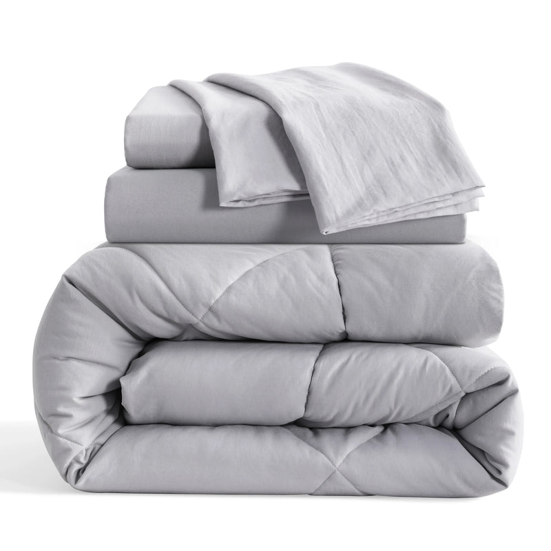 Ntbay 5 Piece Breathable Twin Bedding Comforter Set, Ultra Soft and Cozy Bed in a Bag