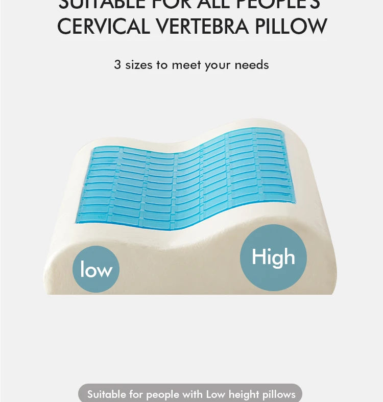 Gel Pillow Orthopedic Memory Foam Pillow 60x40cm Soft Summer Ice-cool Slow Rebound Sleep BedPillow With Pillowcase Health Care