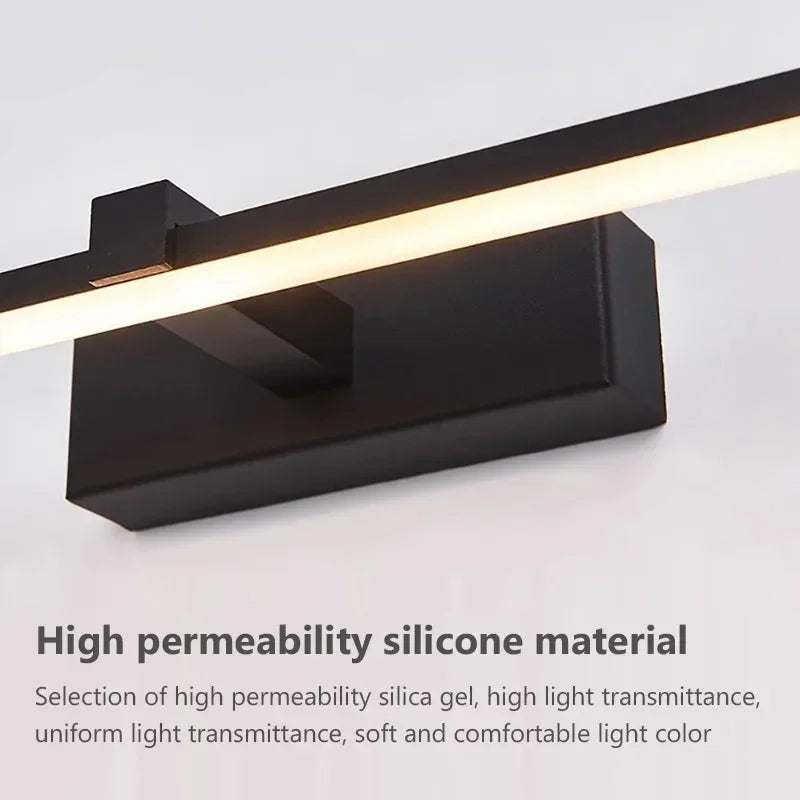 LED Wall Lamp 40/80/100cm Modern Mirror Decor Lighting Long Strip Light For Bathroom Washroom Kitchen Indoor Luminaire Lustre