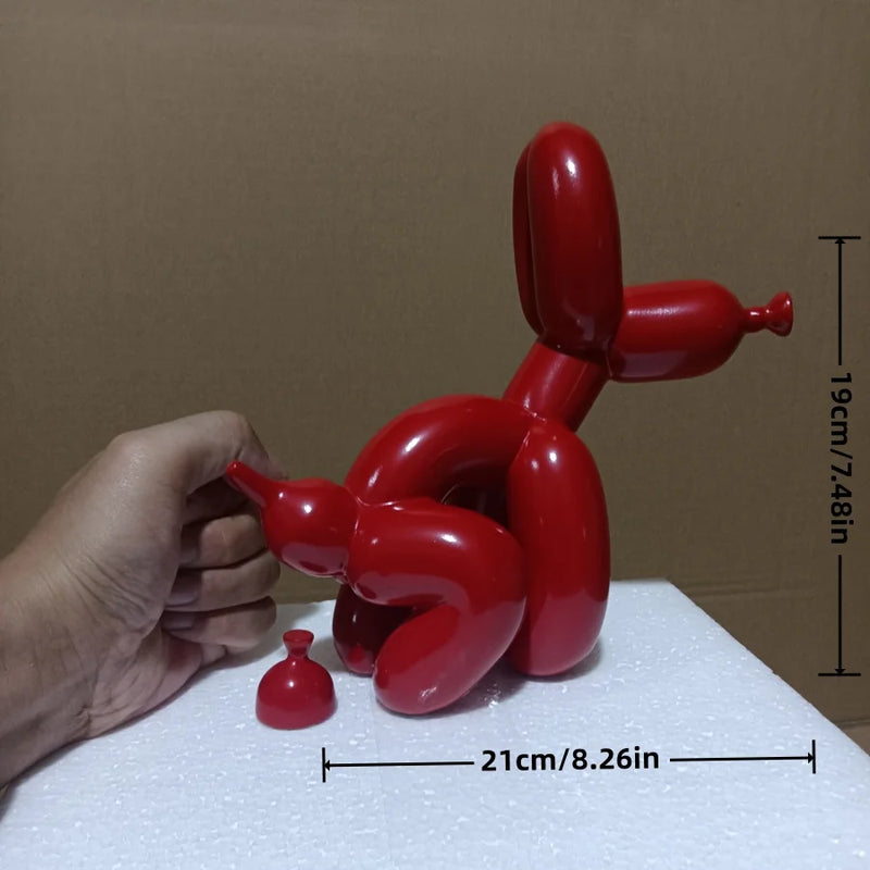 Resin balloon poop dog sculpture decoration Creative living room bedroom wine cabinet cartoon animal simple modern decorative so
