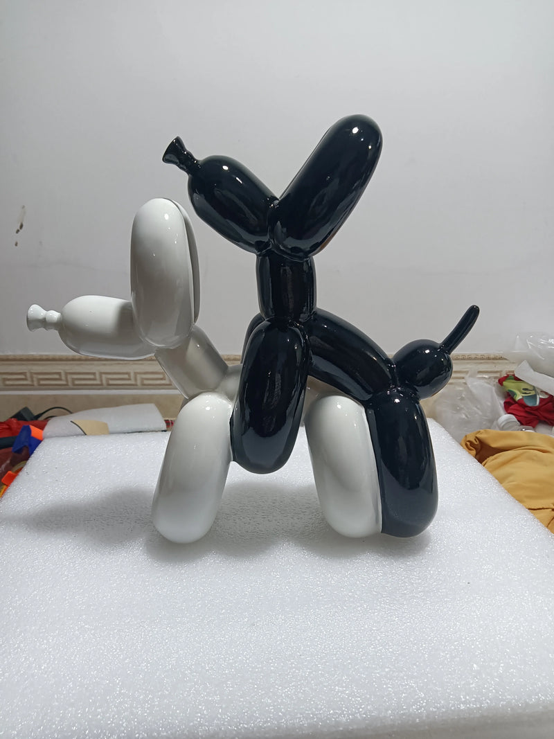 Balloon Dog Poop resin animal sculpture home decoration resin craft office decoration three-dimensional black gold