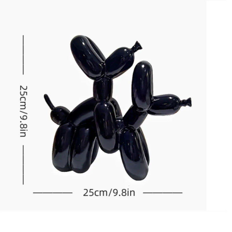 Balloon Dog Poop resin animal sculpture home decoration resin craft office decoration three-dimensional black gold
