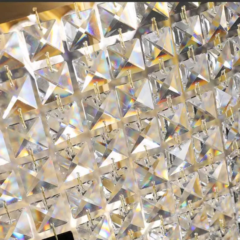 Luxury Crystal Brushes Chrome Gold Ceiling Chandeliers Hanging Lamps Lamp Gloss Home Decor Oval For Dining Table Arrival 8-12 days