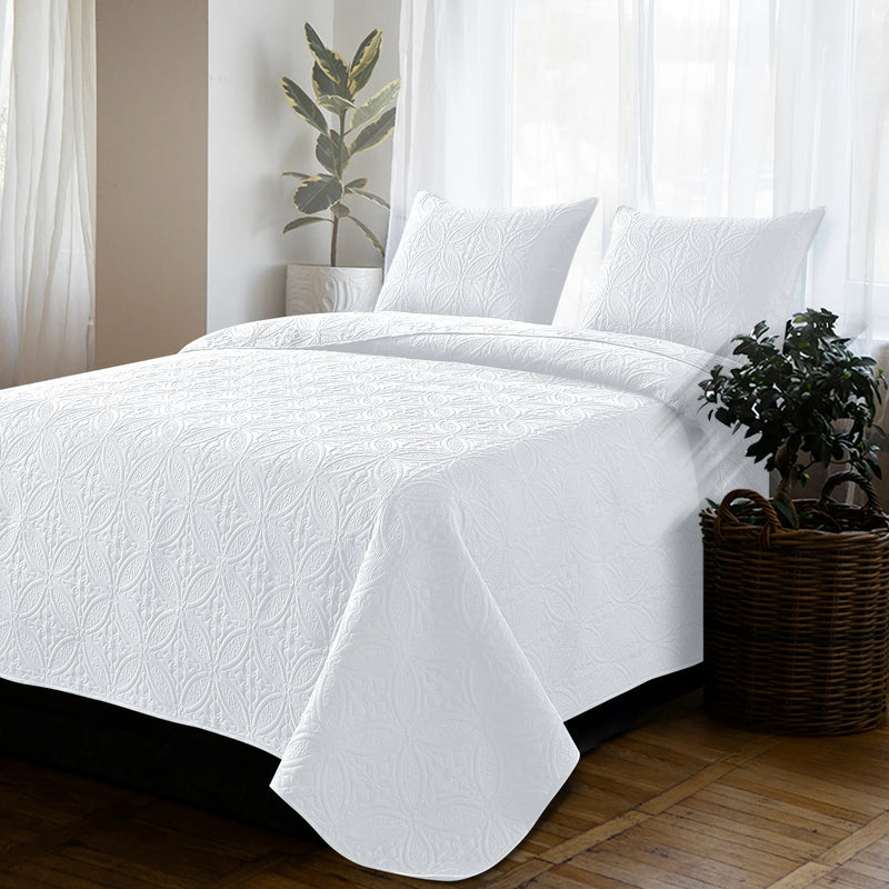 All Season Quilt Set in Classic Coin Design 2/3-Piece Set with 1 Quilt and Shams for Ultimate Comfort,Quilted Bedspread