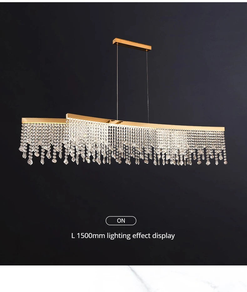 Modern K9 Crystal Chandelier Luxury Gold LED Pendant Lamp Circle Design Hanging Lights for Living Room Home Decoration Lighting Arrival 29-48 days