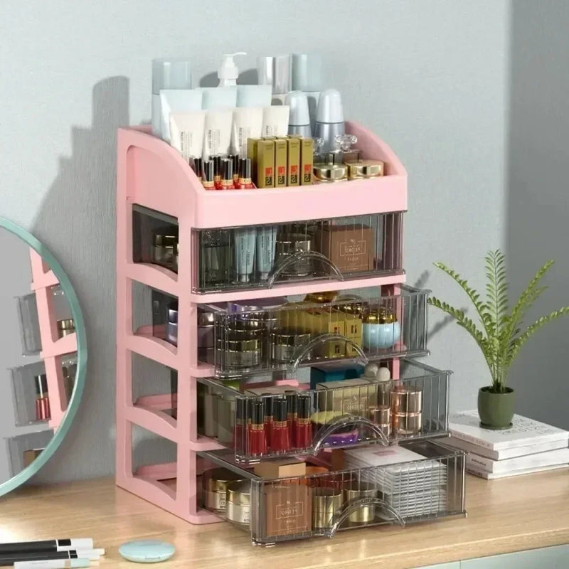 2025 Drawer style Storage Box Transparent Jewelry and Skincare Storage Box Large Capacity Desktop Items Dustproof
