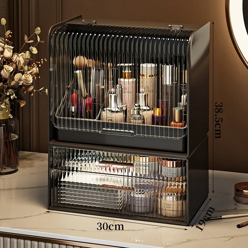 Cosmetics Storage Box Dresser Skin Care Products Shelf Lipstick Makeup Brush Desktop Large Capacity Organizing Box