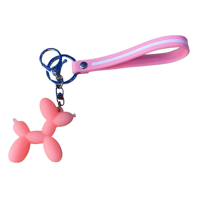 Cute Bag Purse Ornaments Creative Balloon Dog Cute Dog Keychain Custom Pvc Cartoon Keyring 3d Soft Silicone Key Chain брелки