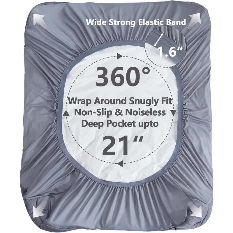 King Size Mattress Pad Waterproof Cooling Mattress Topper King 78"x80" Noiseless Urine Proof Mattress Protector Cover Deep