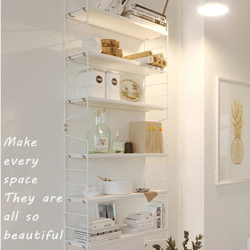 Wall Mounted Shelves Iron art Wood Hanging Book Shelf For Living Room Bedroom Storage Basket Wall Decoration Rack Doll Organizer