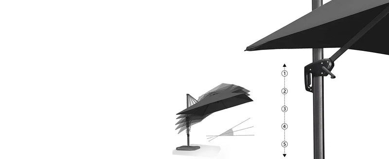 9'X11.5'Patio Umbrella Outdoor Cantilever Rectangle Umbrella Aluminum Offset Umbrella with 360-degree Rotation patio