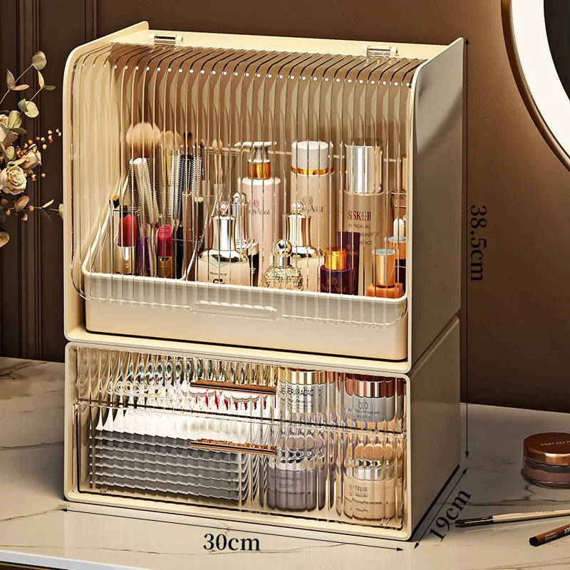 Cosmetics Storage Box Dresser Skin Care Products Shelf Lipstick Makeup Brush Desktop Large Capacity Organizing Box