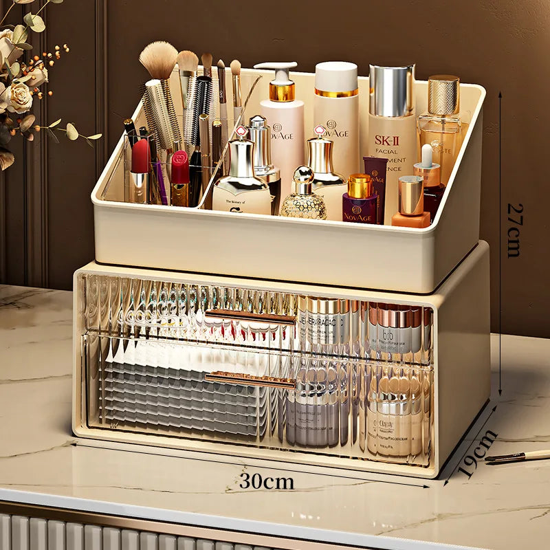 Cosmetics Storage Box Dresser Skin Care Products Shelf Lipstick Makeup Brush Desktop Large Capacity Organizing Box