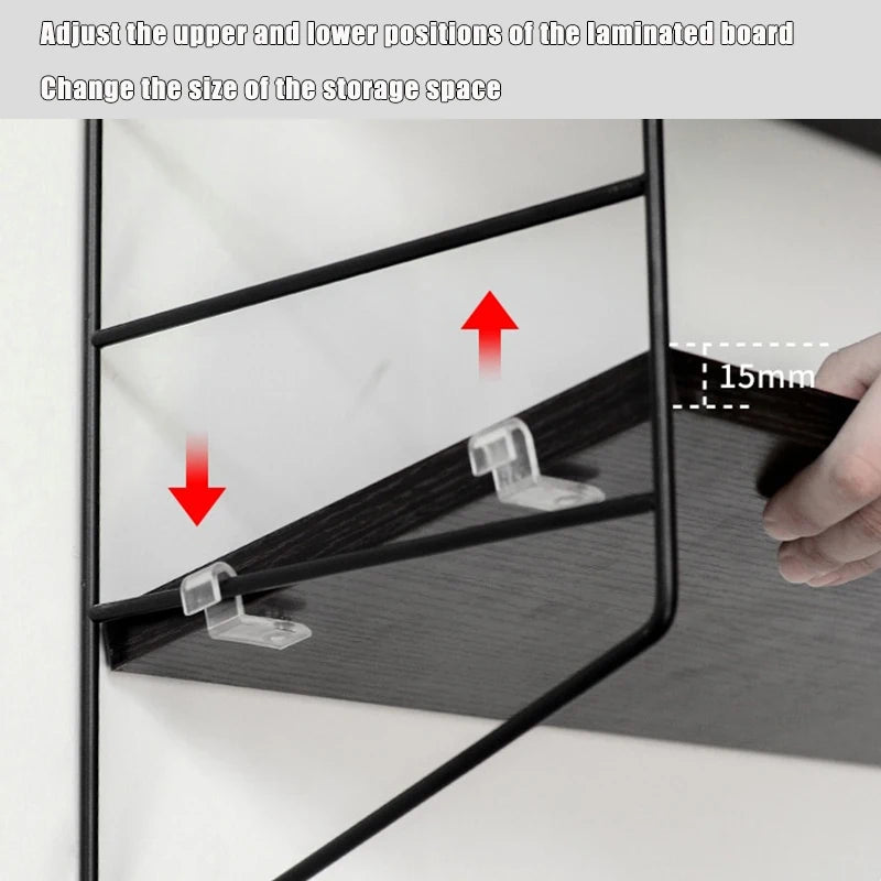 Wall Mounted Shelves Iron art Wood Hanging Book Shelf For Living Room Bedroom Storage Basket Wall Decoration Rack Doll Organizer