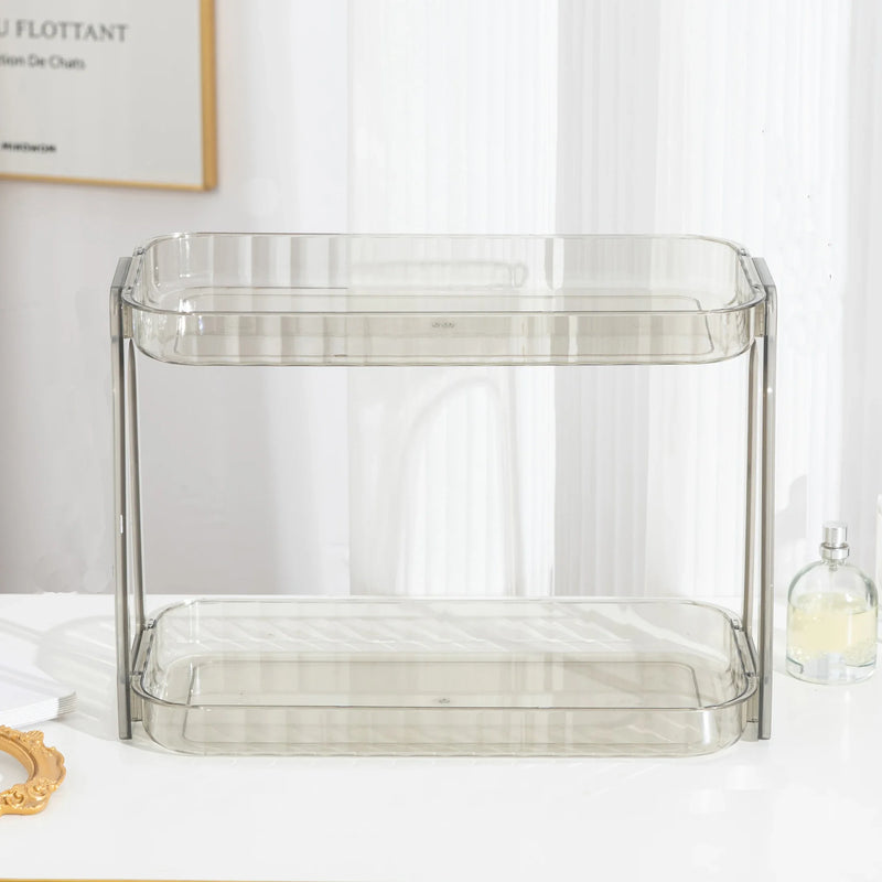 1pc Versatile Cosmetic Organizer - Transparent, Multi-Layer Storage For Makeup & Skincare, Perfect For Bathroom & Bedroom
