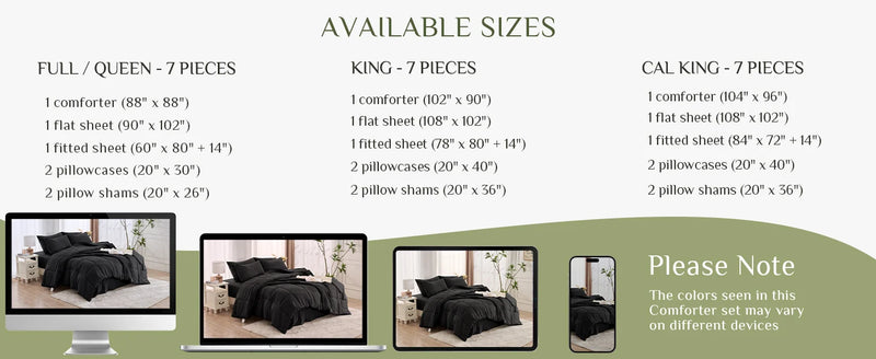 JOLLYVOGUE California King Comforter Set, Ultra-Soft Cal King Comforter Set, California King Size Comforter Set, Goose Down Alte