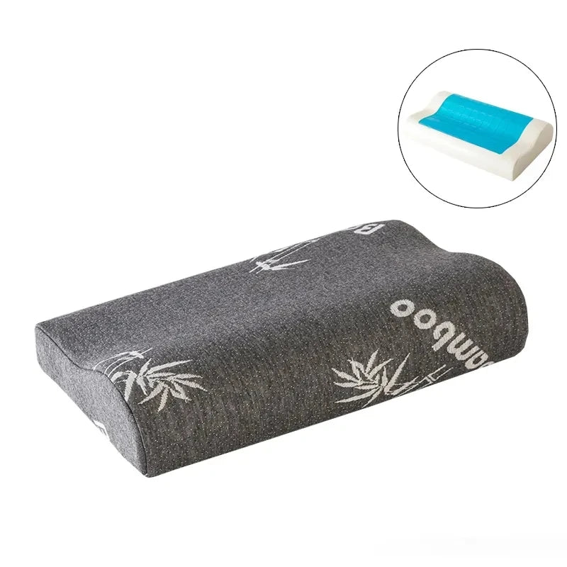 Gel Pillow Orthopedic Memory Foam Pillow 60x40cm Soft Summer Ice-cool Slow Rebound Sleep BedPillow With Pillowcase Health Care