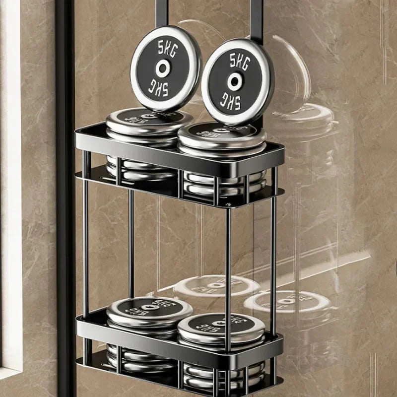 Bathroom Storage Rack Over The Door Shower Caddy Bathroom Hanging Shelf Double Layer Shower Shelf Bathroom Caddy Organizer