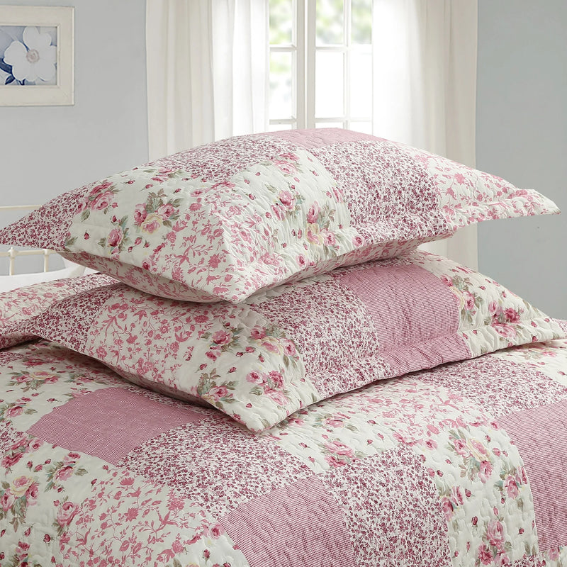 Spliced Quilt Set, Pre-washed Fitted Sheet Quilt Cover, Flower Sea Design, Comfortable and Skin-friendly, Breathable and Soft