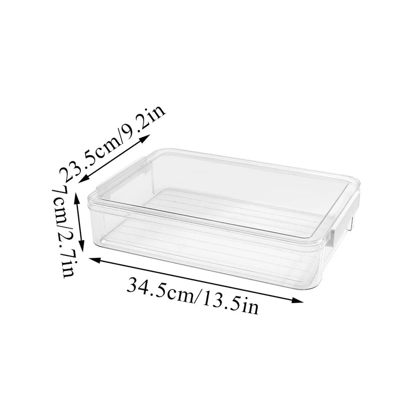 Desktop File Storage Box A4 Document Organizer Case With Lid Stackable Stationery Storage Box Cabinet Desk Clear Container