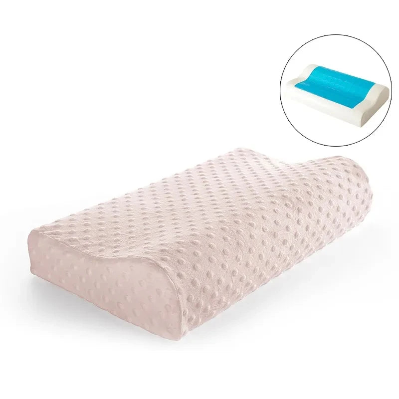 Gel Pillow Orthopedic Memory Foam Pillow 60x40cm Soft Summer Ice-cool Slow Rebound Sleep BedPillow With Pillowcase Health Care