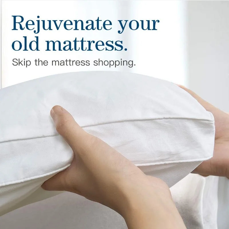 California King Mattress Topper, Extra Thick Pillowtop, Cooling Plush Mattress Pad Cover Cotton Top Bed Topper Protector w