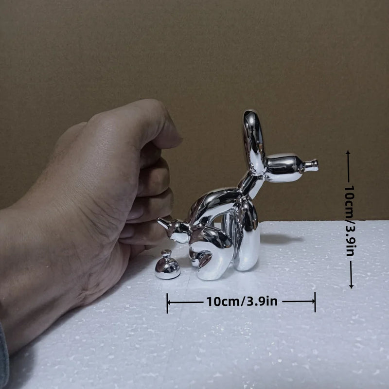 Resin balloon poop dog sculpture decoration Creative living room bedroom wine cabinet cartoon animal simple modern decorative so