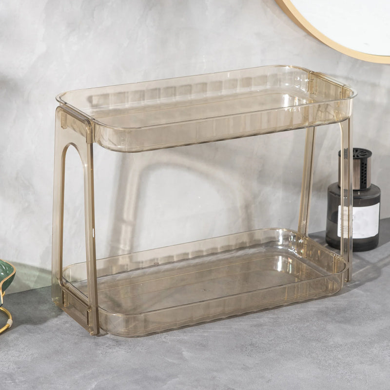 1pc Versatile Cosmetic Organizer - Transparent, Multi-Layer Storage For Makeup & Skincare, Perfect For Bathroom & Bedroom